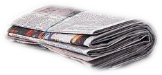 Picture of a folded  newspaper